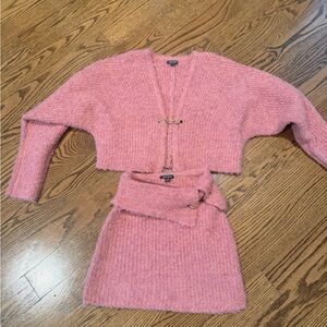 wild fable Pink Knit Two-Piece Skirt Set